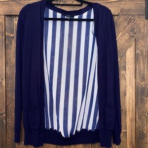 Womens Nautical Cardigan-Size Large